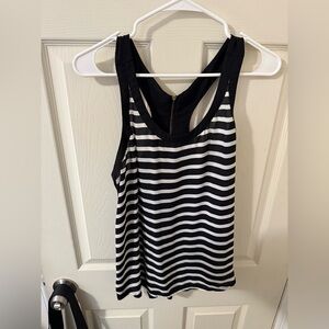 Express Black and White Striped Tank Top